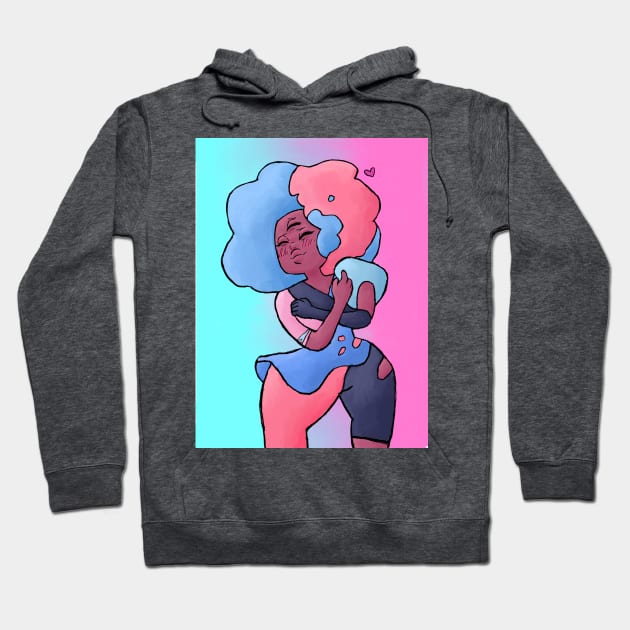 Cotton Candy Garnet Hoodie by Rabbott